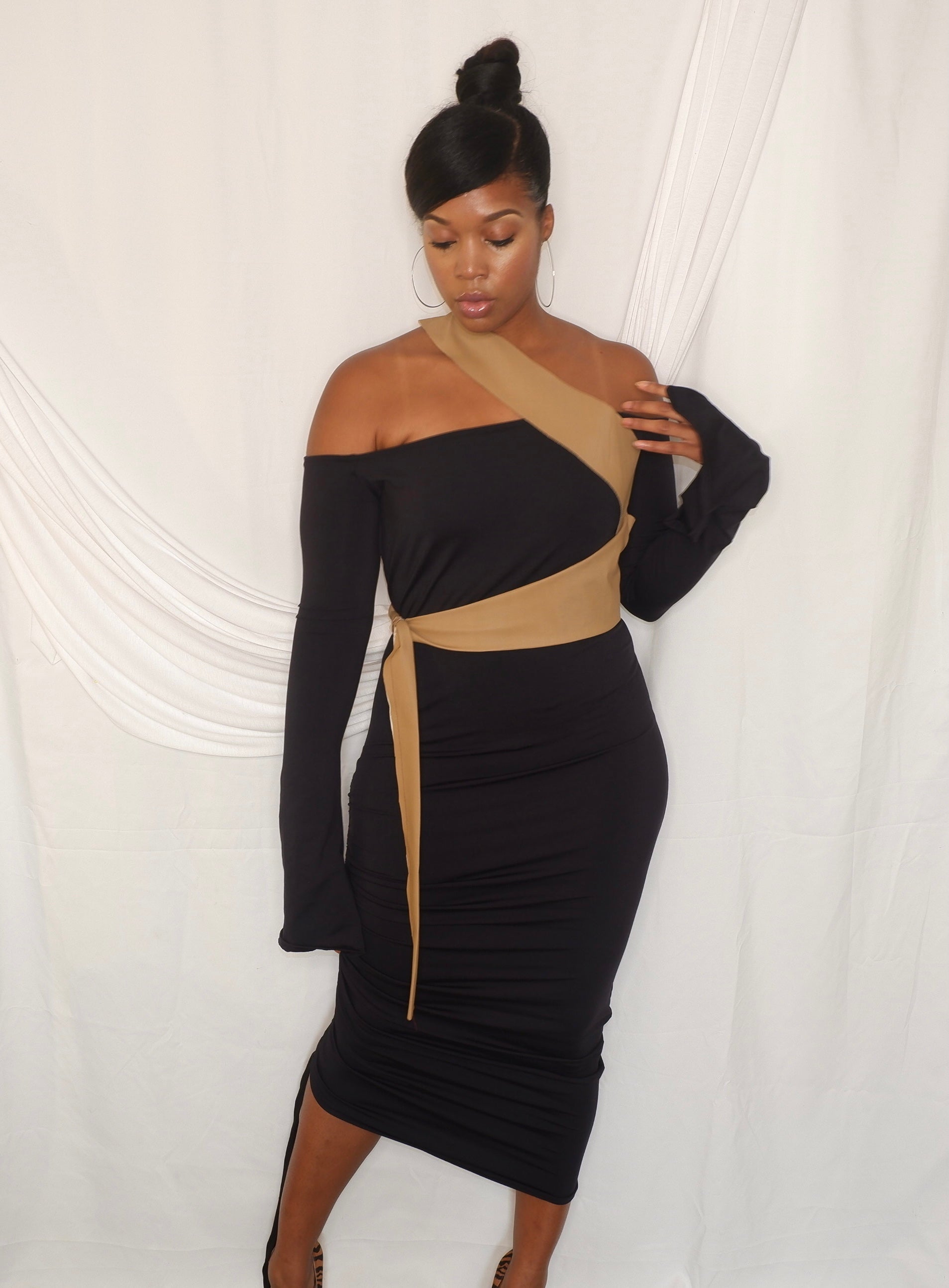 Sweep Me Dress w/ Belt