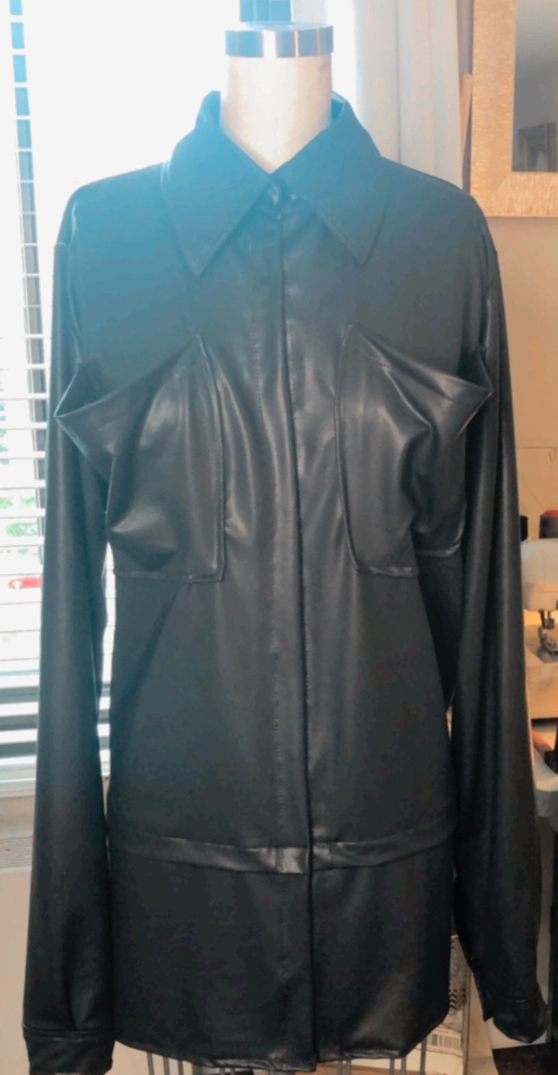 Ultra Black Button Up