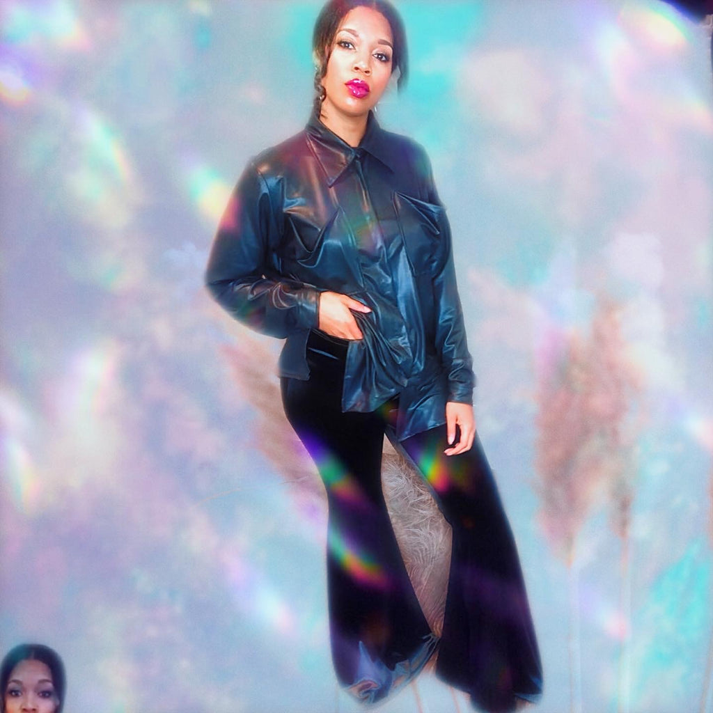 Ultra Black Button Up